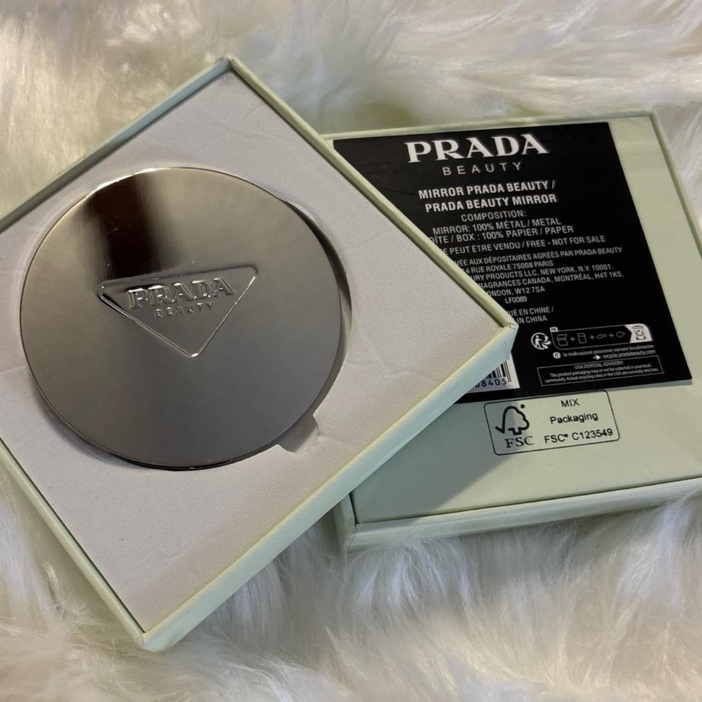 Prada Beauty Silver Compact Mirror
